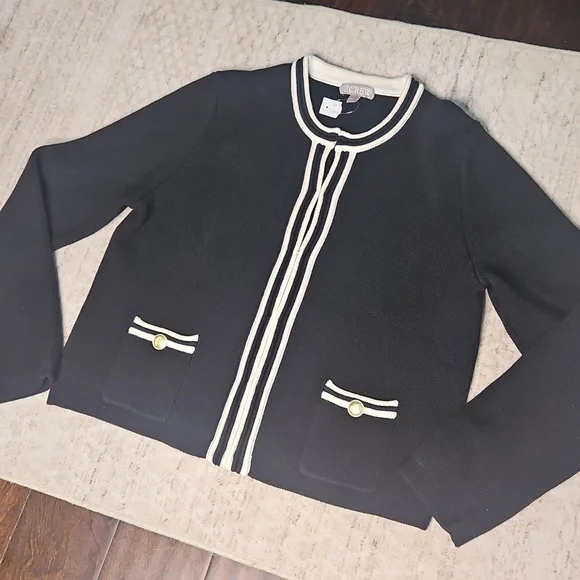 J. Crew Emilie Sweater Lady Jacket With Contrast Trim - Picture 6 of 16